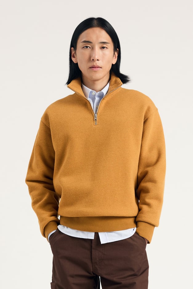norse projects Ketel Relaxed Cotton Wool Half Zip Sweatshirt