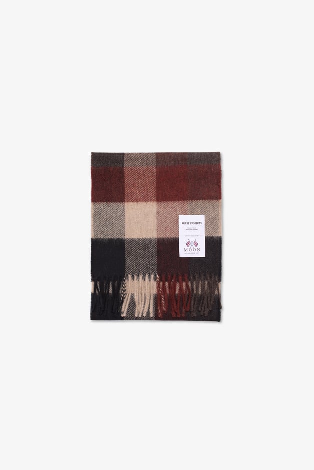 norse projects Norse Moon Merino Lambswool Checked Scarf