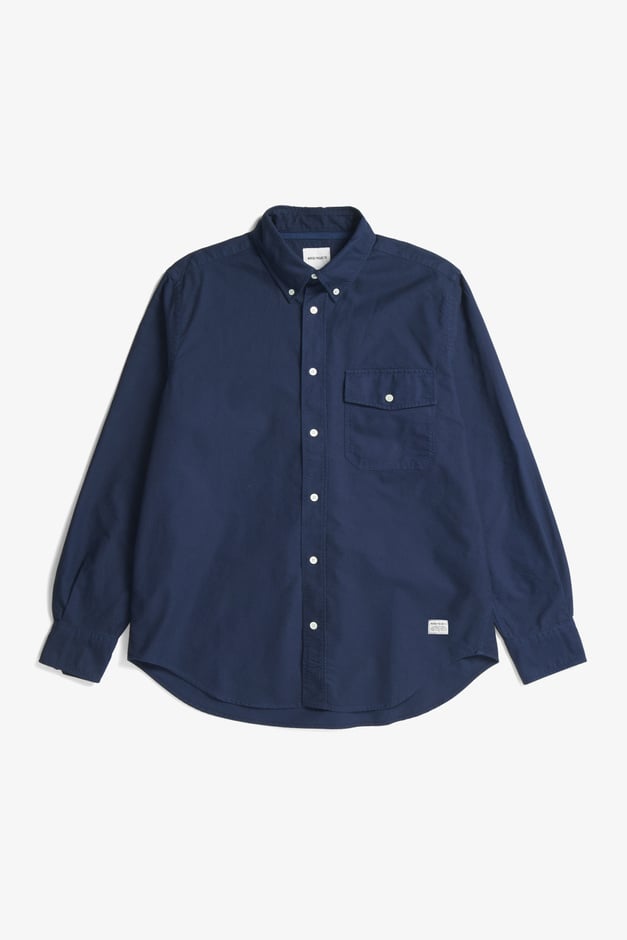 norse projects Algot Relaxed Overdyed Oxford Shirt
