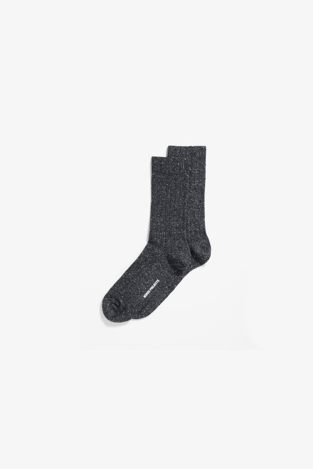 norse projects Bjarki Neps Wool Rib Sock