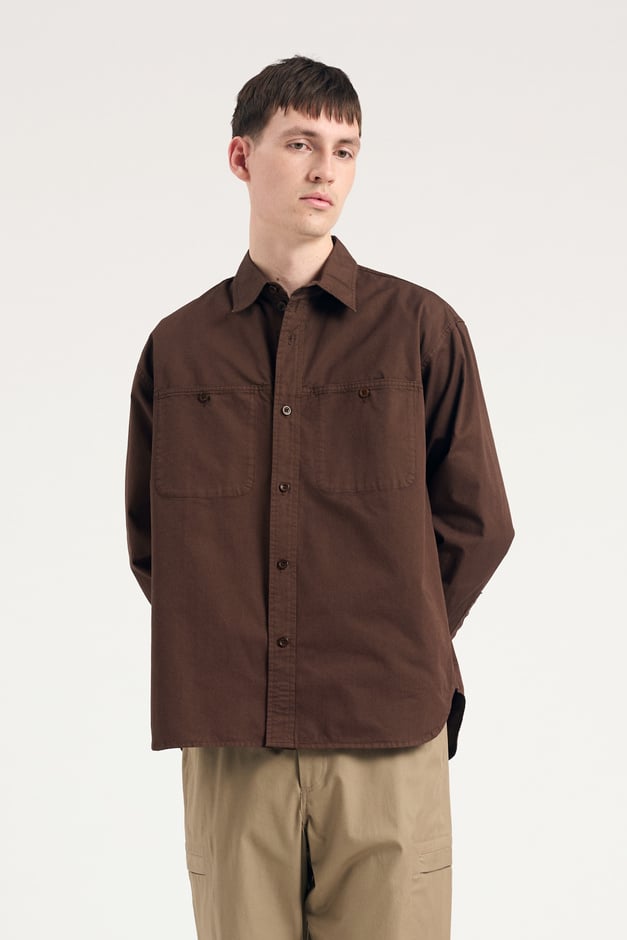 norse projects Julius Mineral Dyed Oversize Shirt