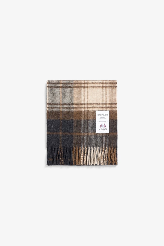 norse projects Moon Checked Lambswool Scarf