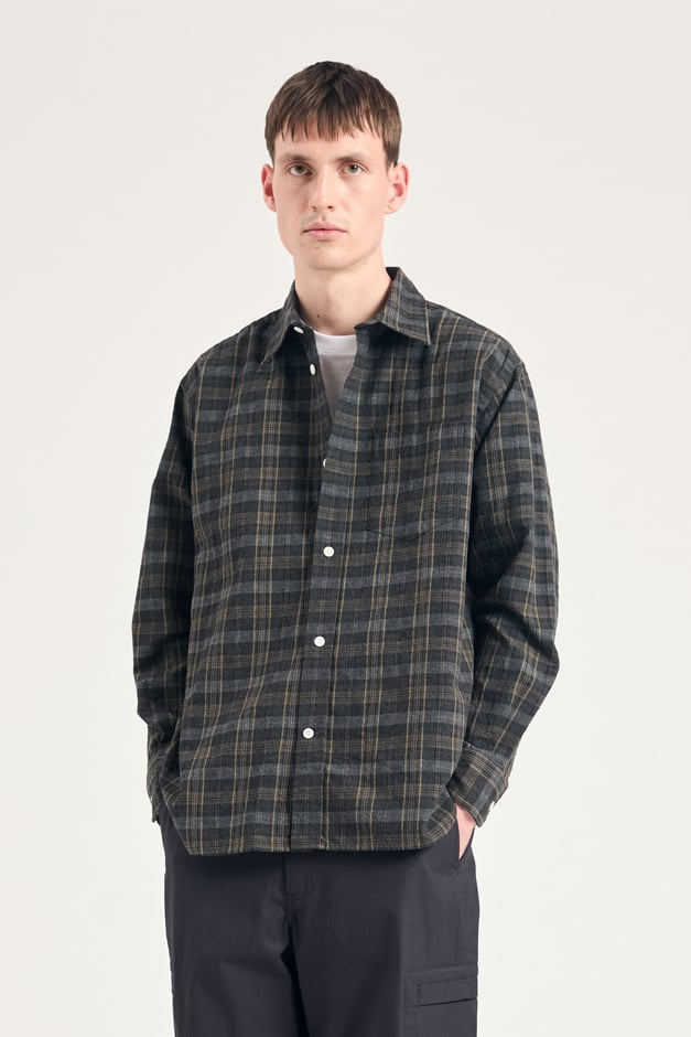 norse projects Ole Oversized Wool Check Shirt