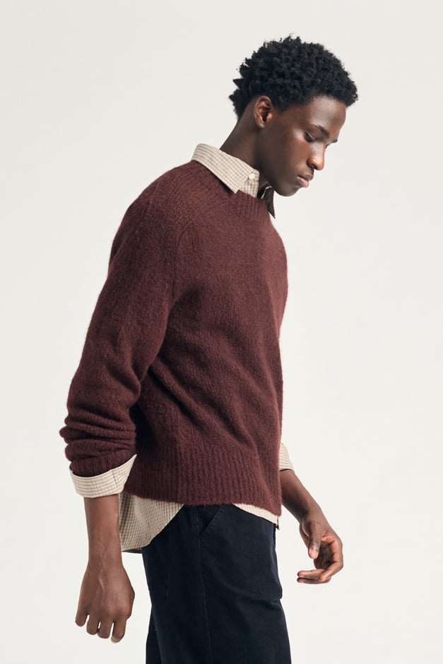 Norse Projects Rasmus Mock Neck Relaxed Brushed Sweater