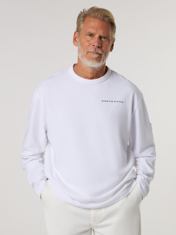 North Sails Cap Sud - Est Long-sleeved T-shirt With ST25 Print WHITE