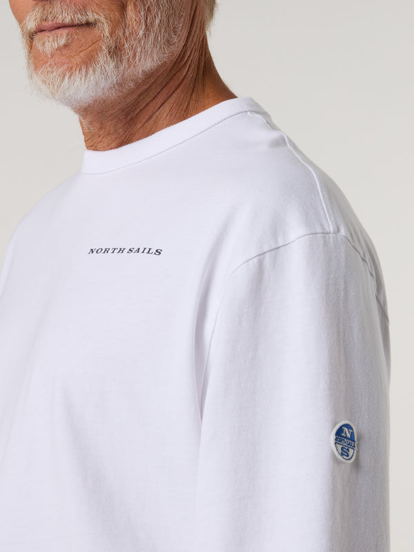 North Sails Cap Sud - Est Long-sleeved T-shirt With ST25 Print WHITE