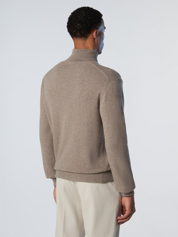 North Sails Cashmere Blend Turtle-neck Sweater FOSSIL MELANGE