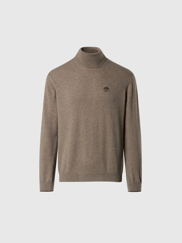 north sails Cashmere blend turtle-neck sweater FOSSIL MELANGE