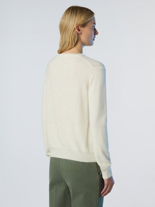 North Sails Crew-neck Cashmere Blend Sweater MARSHMALLOW