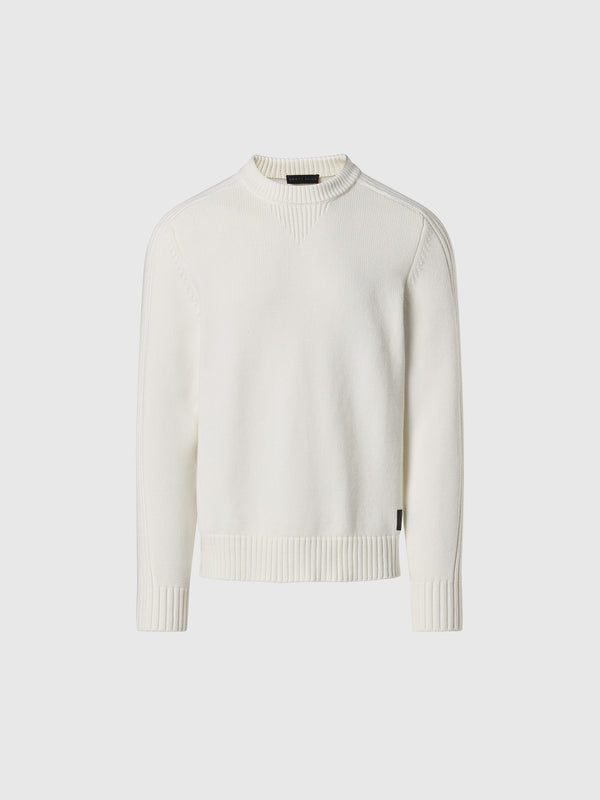 north sails Crew-neck sweater with ribbing WHITE ALYSSUM