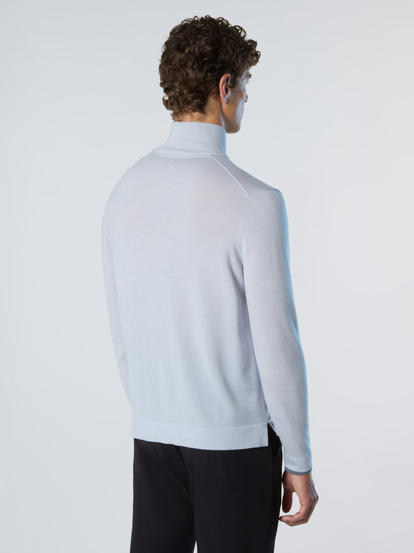 North Sails Half-zip Sweater With Slits MICRO CHIP GREY