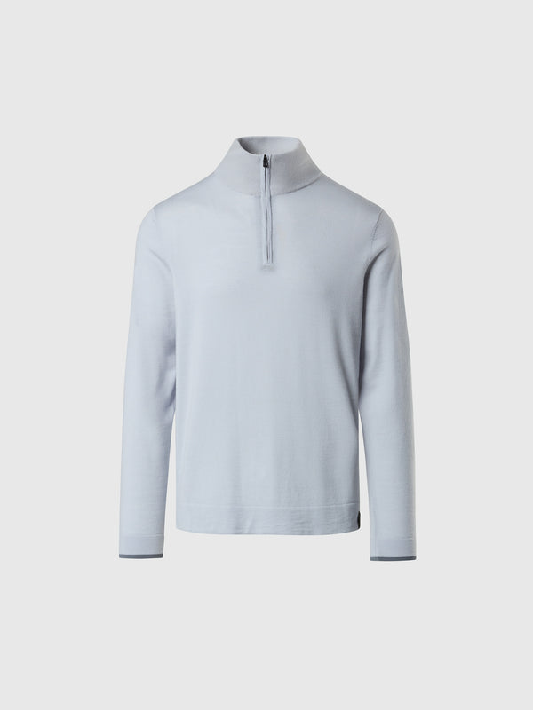 north sails Half-zip sweater with slits MICRO CHIP GREY