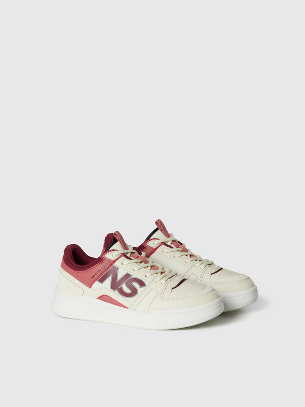 North Sails Jetty Pro Craft Sneaker OFFWHIITE-ROSEWOOD-BURGUNDY