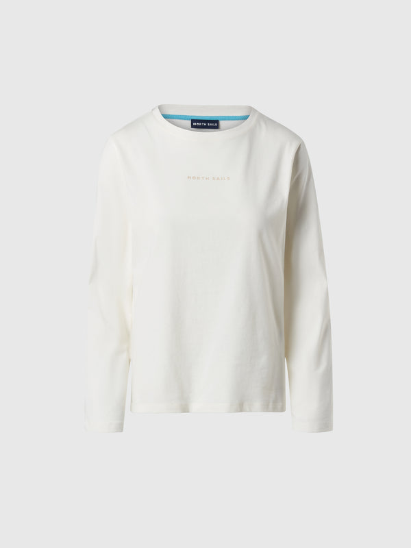 north sails Long-sleeved T-shirt with raised logo WINTER WHITE