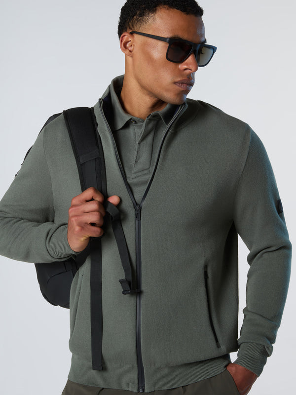 North Sails Bonded Full-zip Sweater CITY GREY