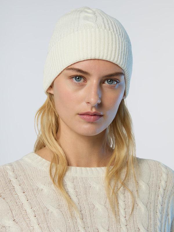 North Sails Cable-knit Beanie MARSHMALLOW