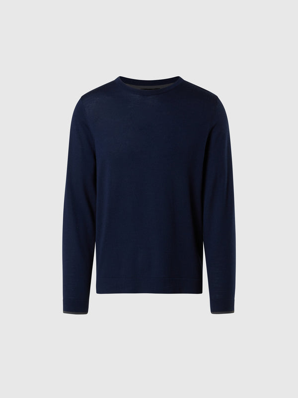 north sails Crew-neck sweater with slits NAVY BLUE