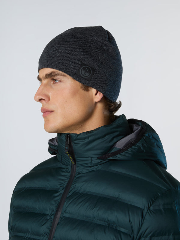 North Sails Fine-knit Beanie DARK GREY MELANGE