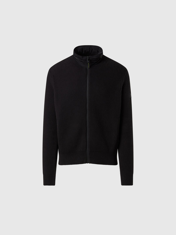north sails Full-zip sweater with hood BLACK