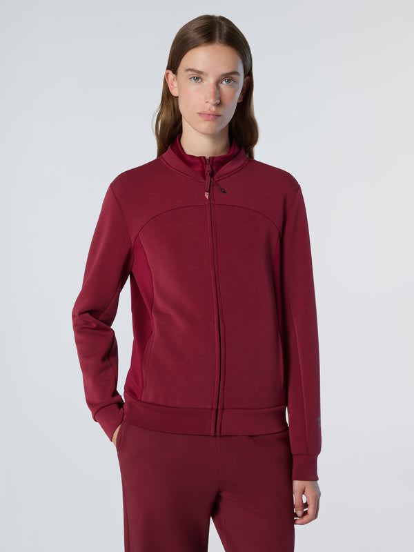 North Sails Mock-neck Scuba Sweatshirt DEEP RED