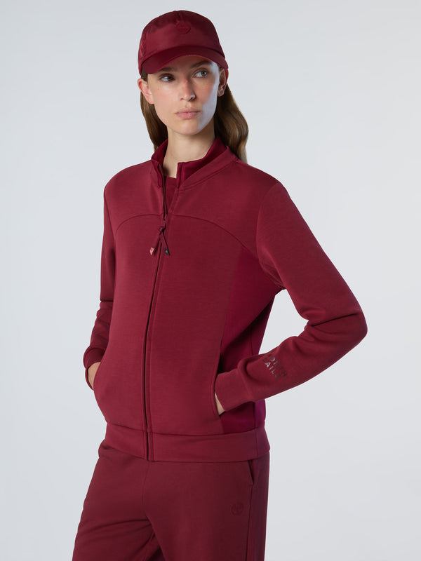 North Sails Mock-neck Scuba Sweatshirt DEEP RED