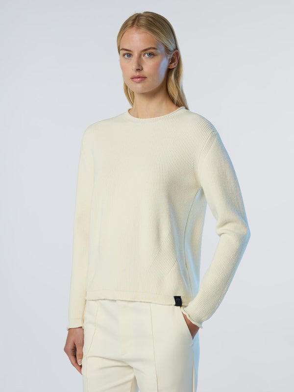 North Sails Ribbed Crew-neck Sweater WINTER WHITE