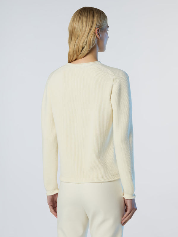North Sails Ribbed Crew-neck Sweater WINTER WHITE