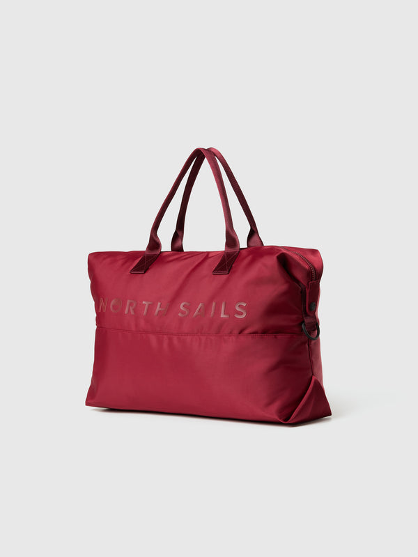 North Sails Shiny Nylon Tote Bag DEEP RED
