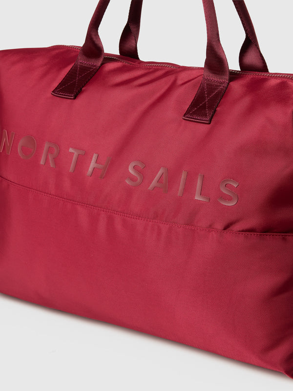 North Sails Shiny Nylon Tote Bag DEEP RED