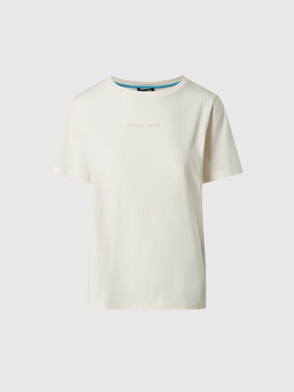 north sails T-shirt with raised logo WINTER WHITE