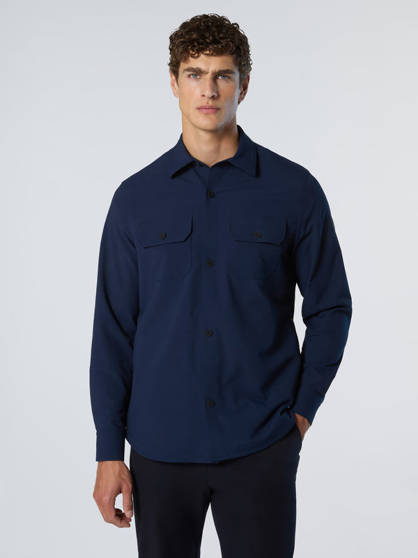 North Sails Tech Piqué Overshirt NAVY BLUE