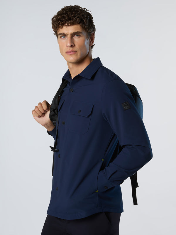 North Sails Tech Piqué Overshirt NAVY BLUE