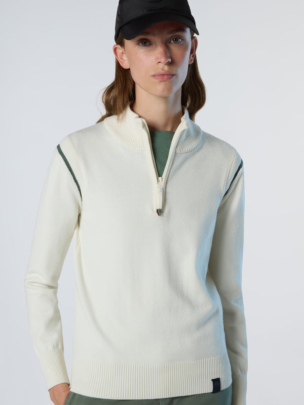 North Sails Viscose Mock-neck Sweater WINTER WHITE