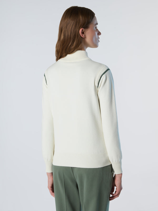 North Sails Viscose Mock-neck Sweater WINTER WHITE