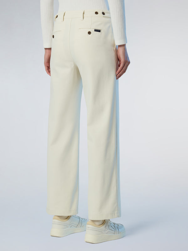 North Sails Wide-leg Twill Pants WINTER WHITE