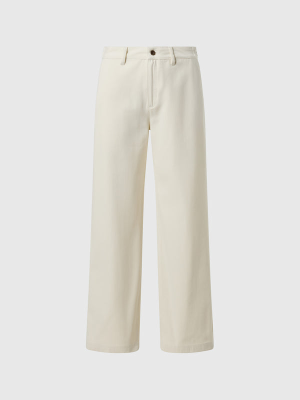north sails Wide-leg twill pants WINTER WHITE