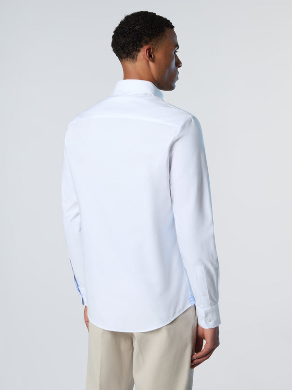 North Sails Oxford Shirt With Embroidered Logo WHITE