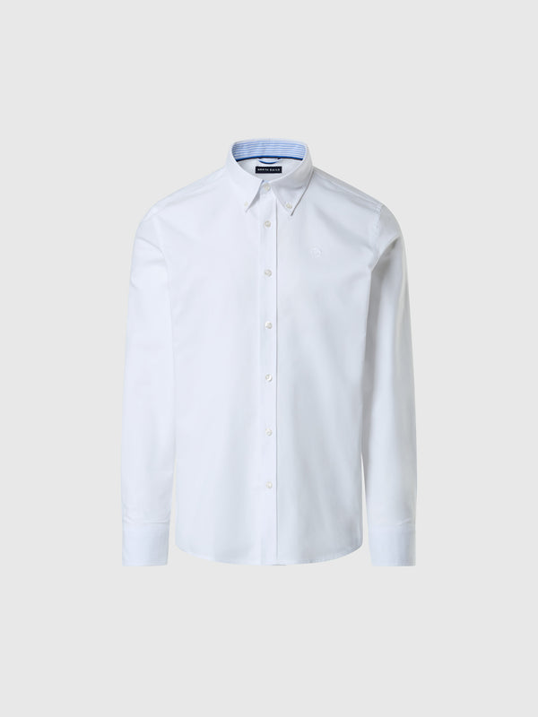 north sails Oxford shirt with embroidered logo WHITE