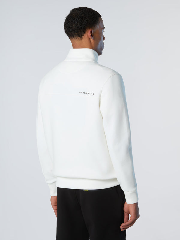 North Sails Piqué Scuba Half-zip Sweatshirt WHITE ALYSSUM