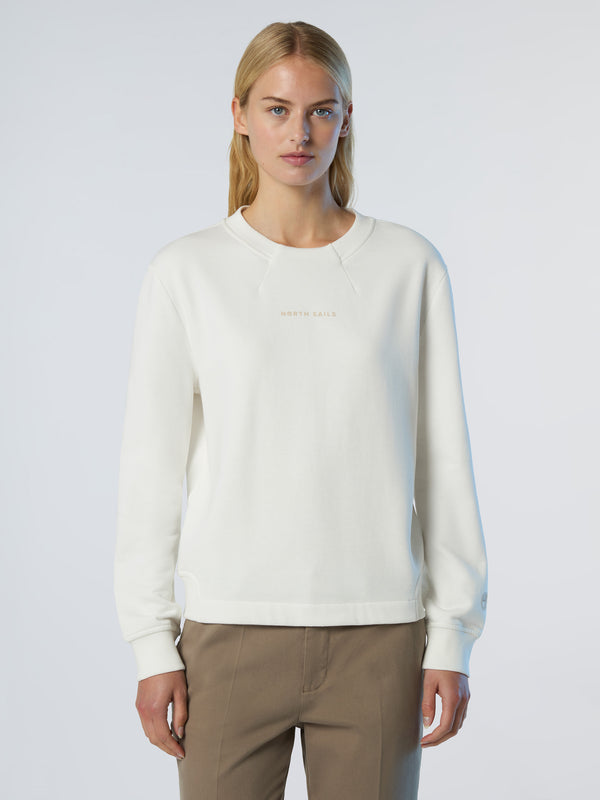 North Sails Sweatshirt With Tonal Logo WINTER WHITE
