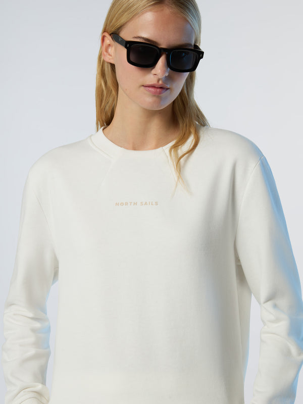 North Sails Sweatshirt With Tonal Logo WINTER WHITE
