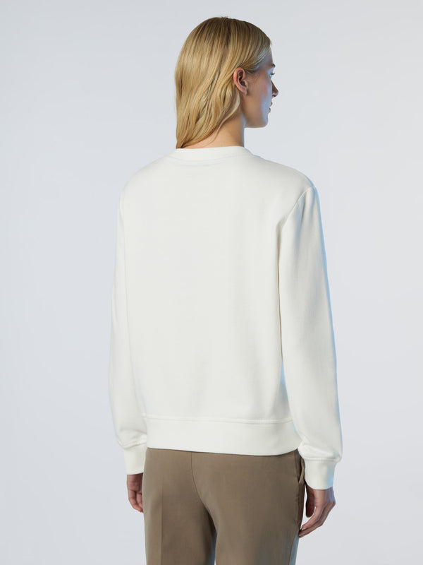 North Sails Sweatshirt With Tonal Logo WINTER WHITE