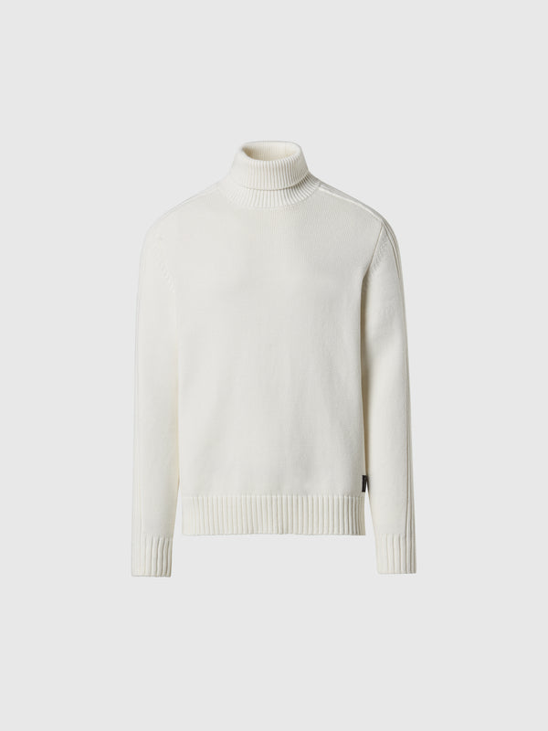 north sails Turtle-neck sweater with ribbing WHITE ALYSSUM