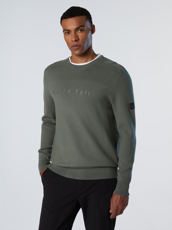 North Sails Viscose Sweater With 3D Lettering CITY GREY
