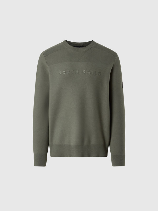 north sails Viscose sweater with 3D lettering CITY GREY