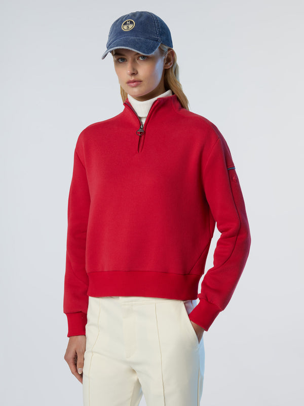 North Sails Winter Fleece Half-zip Sweatshirt SCARLET
