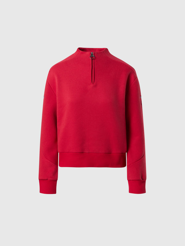 north sails Winter fleece half-zip sweatshirt SCARLET