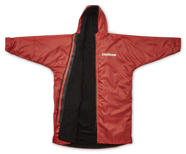 northcore Beach Basha PRO - 4 Season Hard Shell Changing Robe - Red