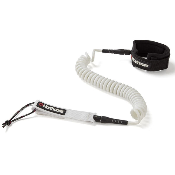 northcore 10ft Coiled SUP Leash- White