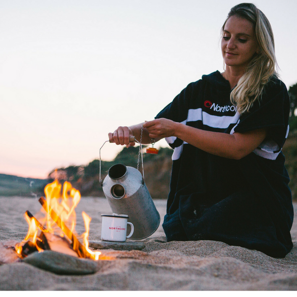 Northcore Beach Basha Changing Robe - Blue Stripey